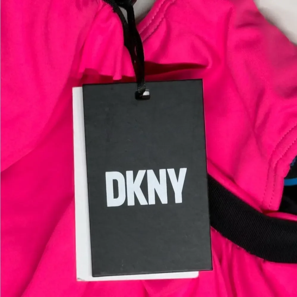 NWT | DKNY |  One-Piece Swimsuit | Hot Pink/Black | Size 6 - Picture 13 of 16